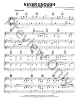 Never Enough piano sheet music cover